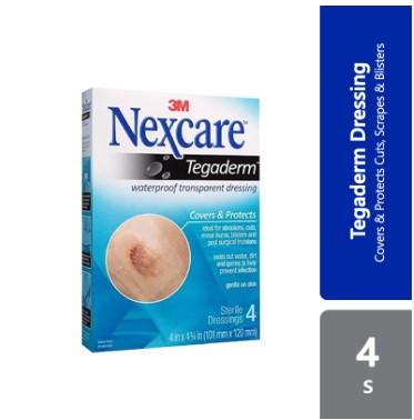 10CMX12CM NEXCARE TEGADERM TRANSPARENT 4'S