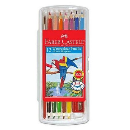 114561 FABER-CASTELL CLASSIC COL PNCIL+SHRP+BRUSH 12'S