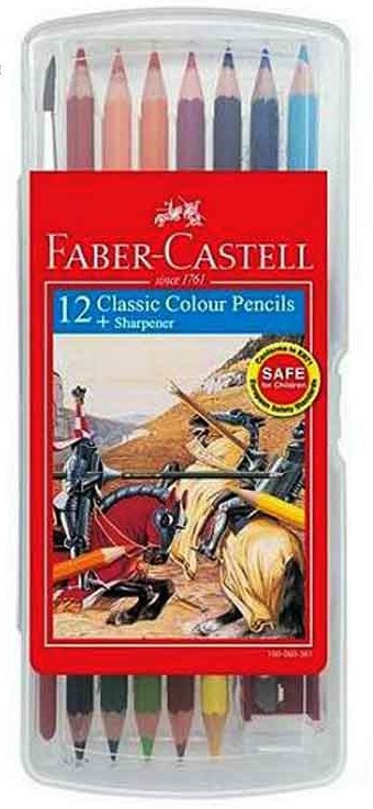114571 FABER-CASTELL CLASSIC COL PNCIL+SHRP 12'S