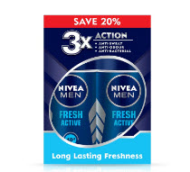 NIVEA MEN TWIN QUICK DRY DEODORANT ROLL-ON 2X50ML