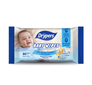 DRYPERS BABY WIPES 2X80'S