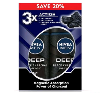 DEEP DARKWOOD NIVEA MEN ROLL-ON 2X50ML