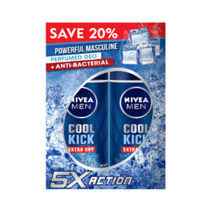 COOL KICK NIVEA MEN ROLL-0N 2X50ML