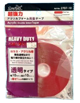 CACTUS ACRYLIC DOUBLE SIDED TAPE TRANSPARENT 10M