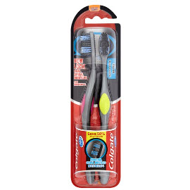 [8201009-TW-CLGT] COLGATE 360 CHARCOAL SPIRAL TWIN BRUSH