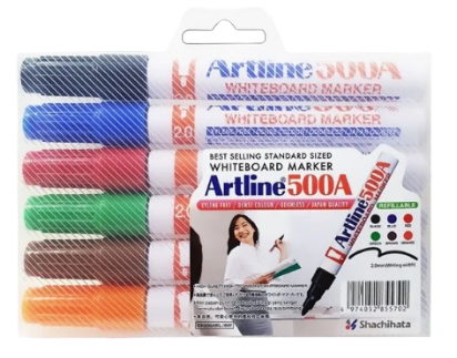 [1104002-SET-ART] ARTLINE WHITEBOARD MARKER SET 6C