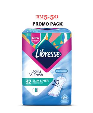 [8610001-MP-LIBRS] LIBRESSE LINER MP RM5.50 DAILY V-FRESH SLIM-32'S