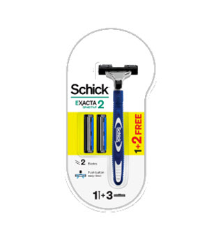 [8702001-SCHK] SCHICK EXACTA 2 SENSITIVE RAZOR+2 BLADES
