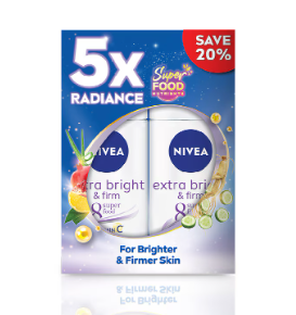 [8405004-NVA-TW-001] BRIGHT & FIRM NIVEA ROLL-ON 2X50ML