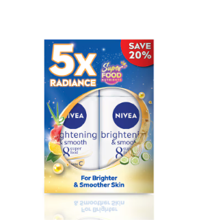 [8405004-NVA-TW-004] BRIGHTENING & SMOOTH NIVEA ROLL-ON 2X50ML