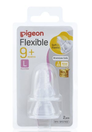 [5603001-PGEN-169-002] 9+ L PIGEON FLEXIBLE TEAT 2'S