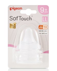 [5703001-PGEN-319-001] 9+ LL PIGEON SOFT TOUCH TEAT 2'S