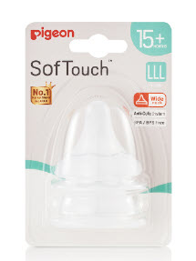 [5704001-PGEN-319-001] 15+ LLL PIGEON SOFT TOUCH TEAT 2'S