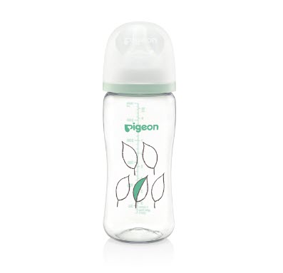 [5908001-PGEN-819-001] 3+T-ESTER LEAF WIDE NECK PIGEON SOFT TOUCH 300ML