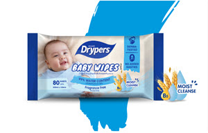 DRYPERS BABY WIPES 2X80'S