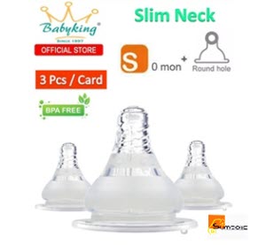 [5601002-BKING-99] KBN-43-3C BABYKING ANTI COLIC TEAT +0M-3'S