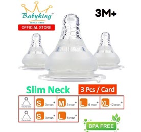 [5602002-BKING-99] KBN-43-3C BABYKING ANTI COLIC TEAT +3M-3'S