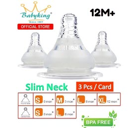 [5604002-BKING-99] KBN-43-3C BABYKING ANTI COLIC TEAT +12M-3'S