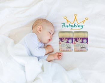 [7902002-BKING] KBK-200 B BABYKING BABY COTTON SWABS