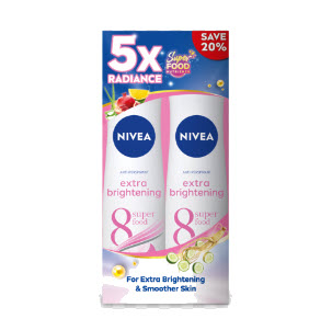 [8404009-NVA-TW] EIGHT SUPER FOOD EXTRA BRIGHTENING DEO SPRAY 2X150ML