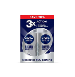 [8505008-NVA-TW] SILVER PROTECT NIVEA MEN ROLL-0N 2X50ML