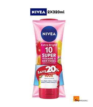 [8408005-NVA-TW] NIVEA 10 SUPER VITAMINS & SKIN FOODS LOTION 2X320ML