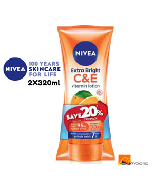 [8408006-NVA-TW] NIVEA EXTRA BRIGHT C&E VITAMIN LOTION 2X320ML