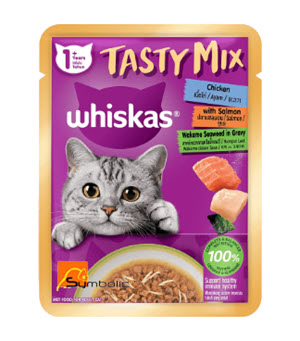 [4903006-WHSK-001] WHISKAS TASTY MIX CHICKEN & SALMON 70G
