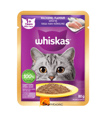 [4903010-WHSK-001] WHISKAS POUCH MACKEREL FISH 80G