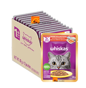 [4903011-WHSK] WHISKAS POUCH MACKEREL & SALMON 14'SX80G