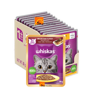 [4903012-WHSK] WHISKAS POUCH GRILLED SABA 14'SX80G